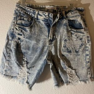 Light Wash Denim Jean Shorts